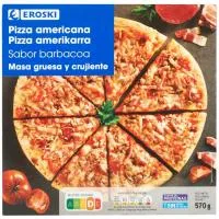 Pizza Americana Barbacoa Eroski, Caja 570 G