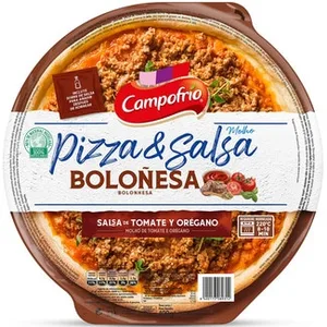 Pizza Boloñesa con Salsa de Tomate y Orégano Campofrio
