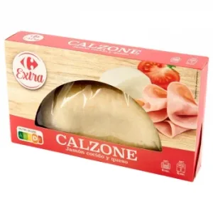 Pizza Calzone Jamón y Queso Carrefour Extra 400 G.
