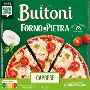 Pizza Caprese Tomate Cherry Mozzarella y Pesto Buitoni Forno DI Pietra