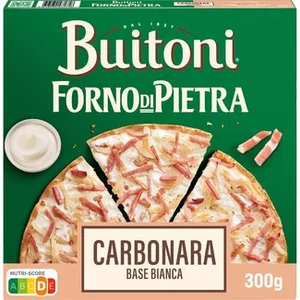 Pizza Carbonara con Bacon Cebolla y Crema de Leche Buitoni Forno DI Pietra