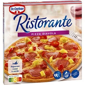 Pizza con Pepperoni Diavola Dr.oetker Ristorante 350 G