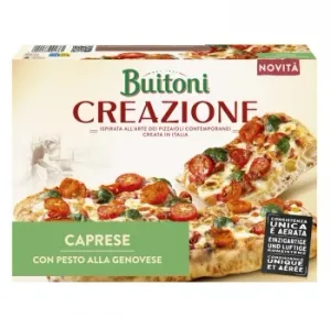 Pizza con Tomate, Salsa Pesto y Queso Creazione Buitoni 435 G.