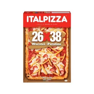 Italpizza Pizza Congelada de Salchicha Frankfurt & Patatas Fritas 26x38 570 G. 