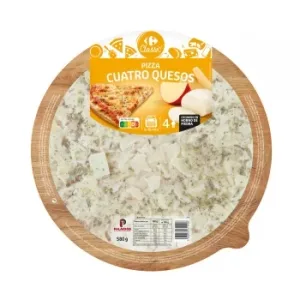 Pizza Cuatro Quesos Carrefour Classic' 580 G.