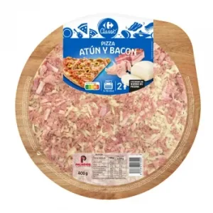 Pizza de Atún y Bacon Carrefour Classic' 400 G.
