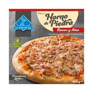LA Niña del SUR Pizza de Bacón y Atún Hecha al Horno de Piedra 400 G.