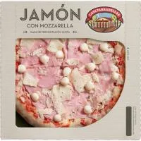 Pizza de Jamón, Mozzarela Lenta Fermentación Tarradellas, 400 G