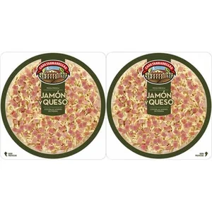 Pizza de Jamón y Queso Pack 2 Unidades Casa Tarradellas