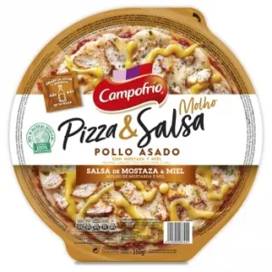 Pizza de Pollo Asado con Salsa de Miel y Mostaza Pizza & Salsa Campofrío 355 G.