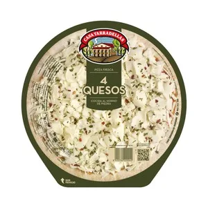 Casa Tarradellas Pizza Fresca 4 Quesos Cocida al Horno de Piedra Casa Tarradellas 390 G.
