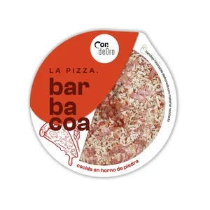 Deoro Pizza Fresca Barbacoa Cocida en Horno de Piedra Deoro 400 G.