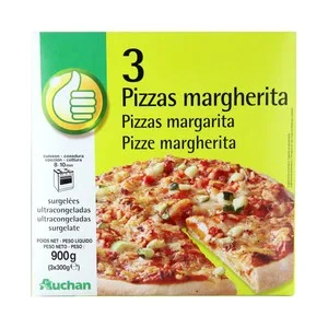 Producto Económico Alcampo Pizza Margarita Ultracongelada 3 X 100 G. 900 G