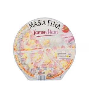 Pizza Masa Fina Jamón Hacendado Ultracongelada 0.4 KG
