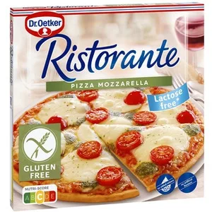 Pizza Mozarella con Tomates Cherry y Pesto sin Gluten  Dr.oetker Ristorante 370 G