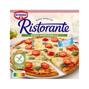 Dr. Oetker Pizza sin Gluten, con Salsa de Tomate, Mozzarella y Albahaca Ristorante 370 G. 473 G