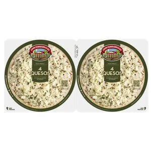 Casa Tarradellas Pizzas Pequeñas Frescas 4 Quesos Cocidas al Horno de Piedra Casa Tarradellas 2 X 210 G. 420 G