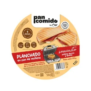 PAN Comido BY COR Planchado de Serranito en Pan de Mollete 170 G.
