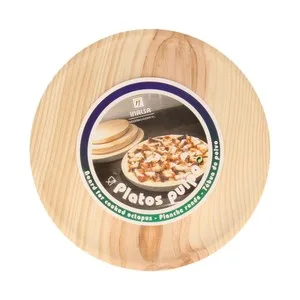 Plato de 26 Centímetros de Diámetro para Pulpo o Pizza Fabricado en Madera Inalsa.