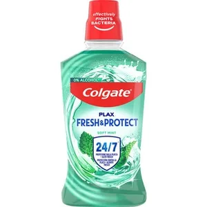 Plax Fresh Protect Enjuague Bucal Menta Suave 0% Alcohol Protección contra la Placa + Aliento Fresco Colgate