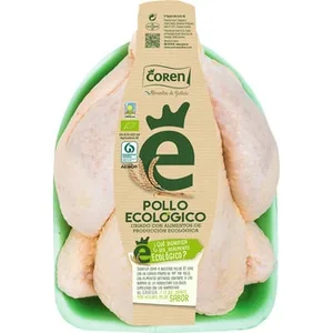 Pollo Ecológico Limpio Despojado para Asar Peso Aproximado  Coren 1.6 KG
