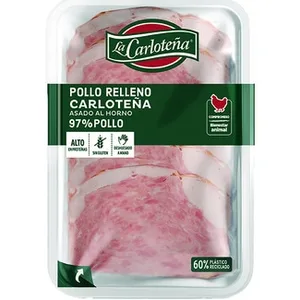 Pollo Relleno Asado al Horno  en Lonchas sin Gluten  la Carloteña 125 G