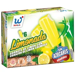 Nordwik Polo de Sorbete de Limón con Corazón de Limón Cremoso 6 X 75 Ml. 330 G