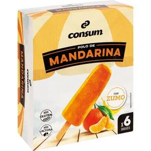 Polo Sorbete Mandarina Pack de 6 Und 384 Gr