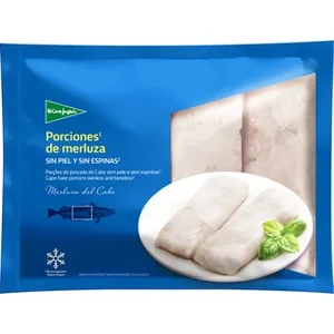 Porciones de Merluza sin Piel y sin Espinas  el Corte Ingles 400 G