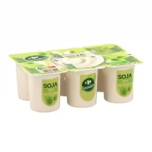 Postre de Soja Natural Carrefour Sensation Pack de 6 Unidades de 100 G.