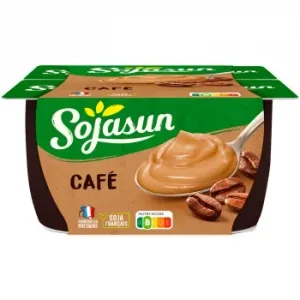 Postre de Soja Sabor Café Sojasun Pack de 4 Unidades de 100 G.