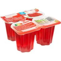 Postre Gelificado de Fresa Eroski, Pack 4x100 G