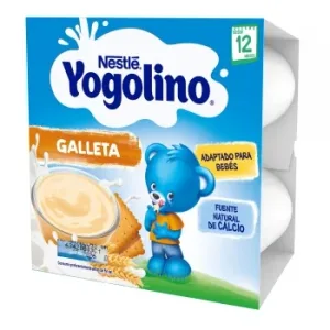 Postre Lácteo de Galleta desde 12 Meses Nestlé Yogolino Pack de 4 Unidades de 100 G.