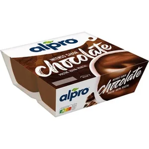 Postre Vegetal de Soja Sabor Chocolate Negro sin Gluten sin Lactosa Pack 4 Alpro