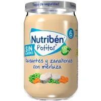 Potito de Merluza-guisante-zanahoria Nutriben, Tarro 235 G