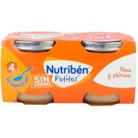 Potito de Pera y Plátano sin Almidón Nutriben, Pack 2x120 G