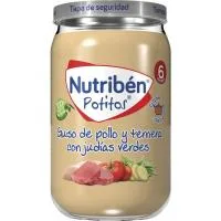 Potito de Pollo-ternera-judías Verdes Nutriben, Tarro 235 G