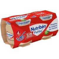 Potito Iniciación a Verdura con Ternera Nutriben, Pack 2x120 G