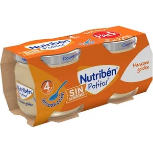 Potito de Manzana Golden sin Almidón Nutriben, Pack 2x120 G