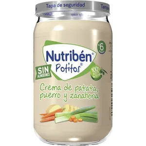 Potito Crema de Patata, Puerro y Zanahoria Nutriben, Tarro 235 G