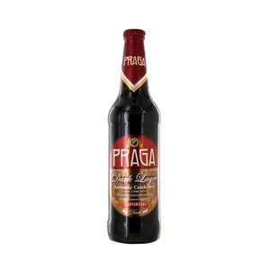 Praga Cerveza Checa Negra de Importación Botella 50 Cl. 500 ML