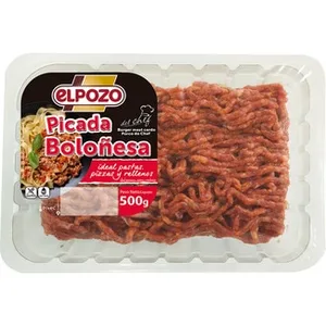 Preparado Burger Meat de Cerdo Especial Boloñesa sin Gluten y sin Lactosa  Elpozo 500 G