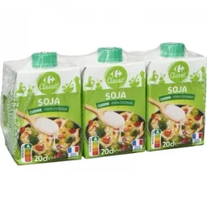 Preparado de Soja para Cocinar Classic´ Carrefour Pack de 3 Unidades de 200 G.