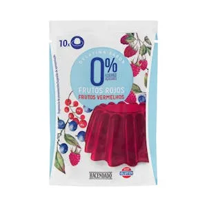 Preparado en Polvo Gelatina Frutos Rojos Hacendado 0% Azúcares 0.029 KG