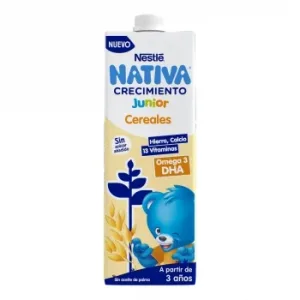 Preparado Lácteo Infantil de Crecimiento desde 3 Años con Cereales Nestlé Nativa Junior Brik 1 L.