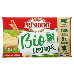Président Mantequilla sin Sal Ecológico Président 250 G.