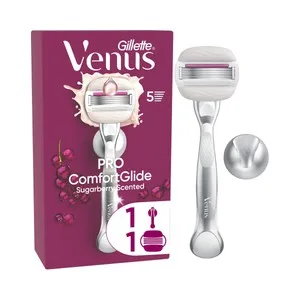 Venus Pro Comfortglide Sugarberry de Gillette Maqunilla para Depilación de Mujer + Recambio.