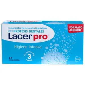 Lacer Pro Limpiador para Prótesis Dentales con Oxigeno Activo 64 Uds.