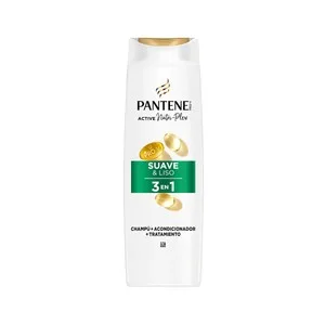 Pantene Pro-v Suave & Liso Champú + Acondicionador + Tratamiento para Cabellos Encrespados y Apagados 500 Ml.
