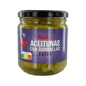 Producto Alcampo Aceitunas Verdes Gordal con Guindillas Extra Producto Alcampo 160 G.